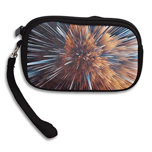 Particle Explosion Comfortable Coin Purse Storage Package Wallet Zipper Change Holder Bag Key Wristlet Wallet Handbag Wallet Zipper Mini Wallet For Men &amp; Women