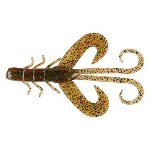 Power Bait 4" Chigger Quad, 8 Count, Pumpkin Green Fleck (Pack of 2)