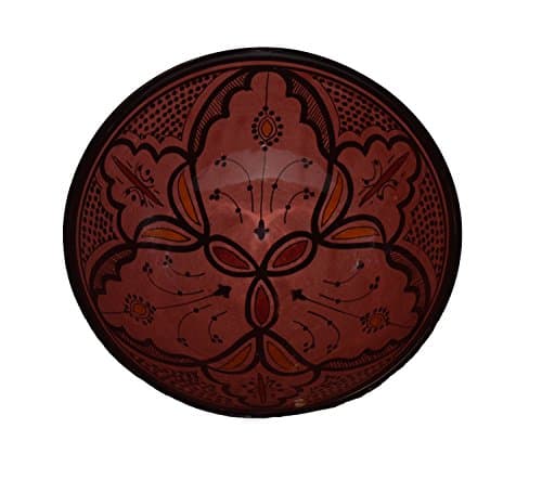 Ceramic Bowls Moroccan Handmade Serving Bowl Safi Red (Large 12 inches)