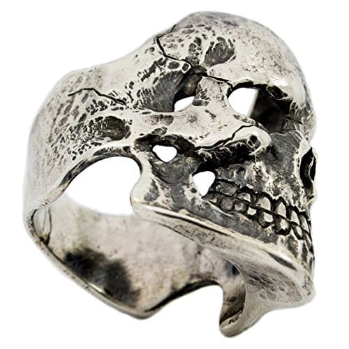Skull Ring 925 Sterling Silver Gothic Biker Mens Sz14