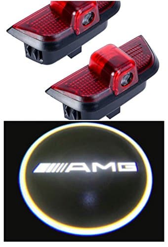 Keychain Central 2PCS LED Car Door Logo Projector Courtesy Shadow Lights Emblem Mercedes Benz AMG W204 2007-2014, C260 2010-2013, C300 2010-2013, C280 2008, C230 2008