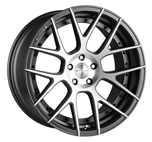20" Inch Stance SC-8 Slate Grey / Machine Face Wheels &amp; Tire Package | All Season 245/35R20 | Set of 4 | Financing Available | Infiniti Audi Mercedes Dodge Chevy Chrysler Acura Ford Lexus Nissan BMW