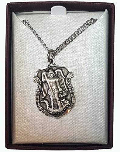 KeegansCatholicTreasures Antique Silver St Michael Pendant
