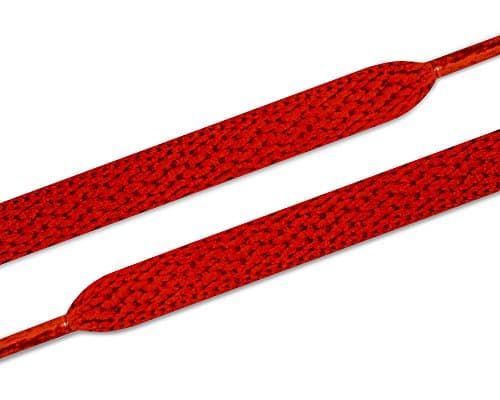 JumpHood brand The Best Flat shoelaces 5/16" Width Various Colors and Several Lengths For Sneakers and Shoes (Red, 48" (122 cm))