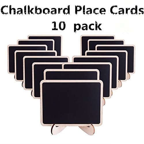 YOMESTE Mini Chalkboard Set with Stand For Message Board Signs Party,Food Signs and Wedding Decorations