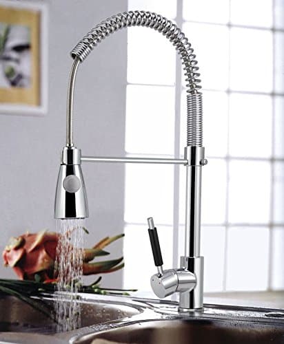 Kitchen Swivel Spout Single Handle Sink Faucet Pull Out Spray Mixer Tap Chrome