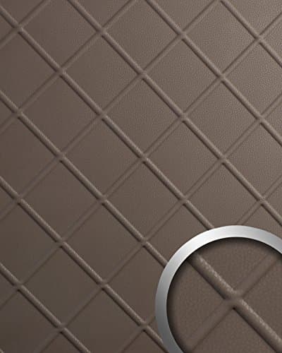 Decor panel leather look WallFace 19544 CORD Dove Tale embossed Design panelling nappa leather look matt self-adhesive brown 2,6 m2