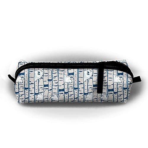 FRTSFLEE Bears Birch Forest Snow Pattern Pencil Bag Pencil Case Portable Stylish Pen Bag Multifunctional School Supplies For Watercolor Pens &amp; Markers | Perfect Gift For Students &amp; Artist
