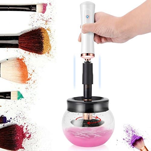Cosmetic Brush Cleaner Pro 2018 Fits Most Sizes Makeup Brushes Electric Cleaner and Dryer Automatic High Power Spin Electronic Spinner Saves Money and Time