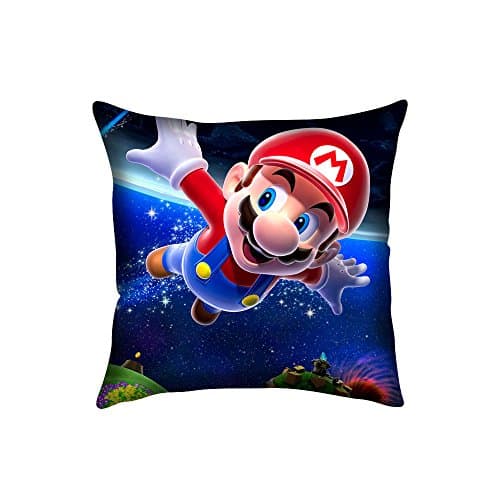Super Mario Galaxy 2 Custom Throw Pillow Cases 18x18 Inch Square Two Sides Printed Pillow Covers
