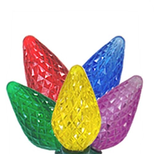 C7 5-Multi (Green, Red, Yellow, Blue, Purple) Color-Rite Interchangable Bulb Light Strings