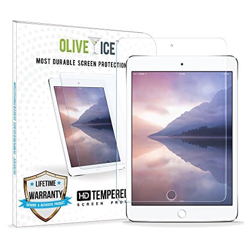 iPad Air Screen Protector, OliveIce Ballistic Glass Scratchproof Ultra Strong 9H Hardness HD Shatterproof CLEAR iPad Air Tempered Glass Screen Protector for iPad Air 1/ iPad Air 2/ iPad Pro 9.7 Inch