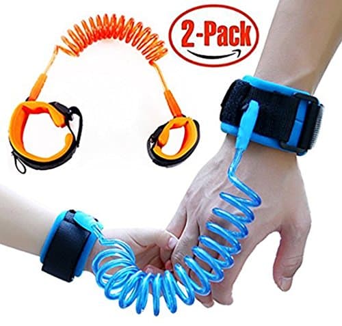 SEMSO Anti Lost Wrist Link Child Safety Harness Leashes Strap Rope for Baby Toddlers Kids Hand Belt 2 Pack