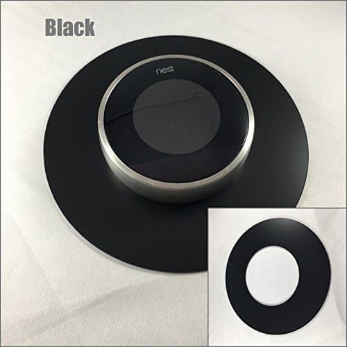 Decorative 6" Round Nest Thermostat Wall Plate (Black)