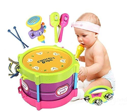 Baby Two-side Drum Musical Instruments Kids Drum Set Children Toy
