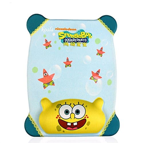 Flexible Silicone Comfort Wrist-protected Personalized Computer Decoration Gel Wrist Rest Mouse Pad Nonskid Base Comfort Optical Mouse Pad Mat Ergonomic Support Memory Foam Mouse Pad (SpongeBob)