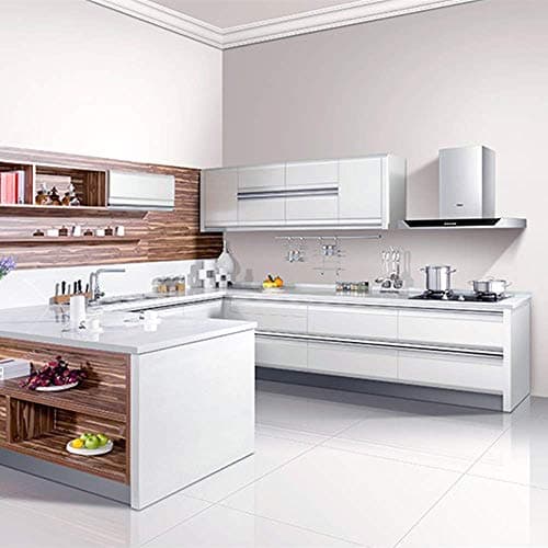 SOLDGOOD 8 Rolls 5.5M x 0.61M White Contact Paper Decorative Wallpaper Self-Adhesive Film Flash on The Surface for Smooth surface, for Kitchen Counter Top Cabinets Furniture Wallpaper + Free Scraper