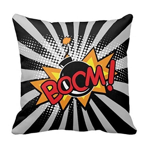 WNSBDjE Boom Comic Book Throw Pillow Case