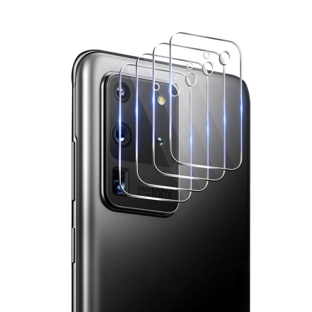 Janmitta [4 Pack Protector for Samsung Galaxy S20 Ultra Camera Lens, Ultra-thin Lens Tempered Glass [Anti Scratch] High-definition Picture Quality Camera Lens Film