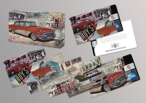 Lown Design Credit Card Protector with Rfid Chip Technology-gift Box (10) Unique and Stylish Designs for Retro-applies to Everyone-protect Your Personal Privacy!
