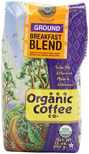 Organic Pre-Ground Breakfast Blend Coffee, 12 Ounce - 6 per case.