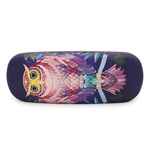 Yiano Hard Glasses Case for Eyeglasses Protective Clam Shell Holder Storage Box (Dark Purple)