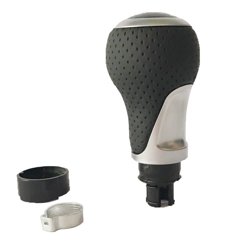 Gear Shift Knob 5 Speed 12345R with Genuine Leather Chrome Ring