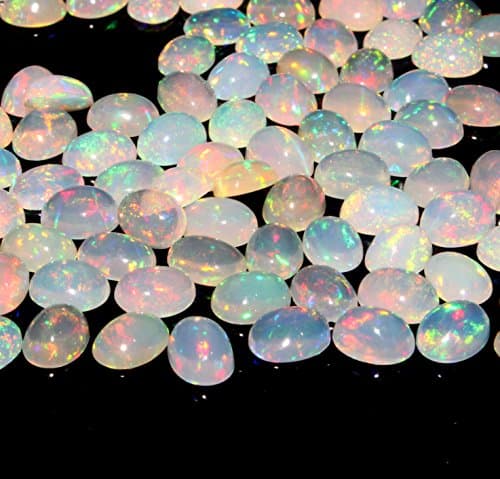 5x7 MM Natural Ethiopian Welo Fire Opal Round Shape Cabochon Calibrated