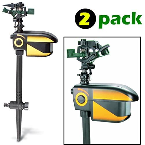 ScareCrow Motion-Activated Animal Deterrent - 2 pack - Sprinkler Spray Electronic Pest Repellent Control
