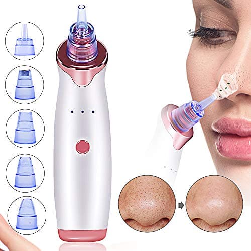 Updated 2019 Blackhead Remover Pore Vacuum Electric Blackhead Vacuum Extractor Clean Tool Beauty Device with 5 Probes for Blackhead Remover Vacuum Suction Cleanser