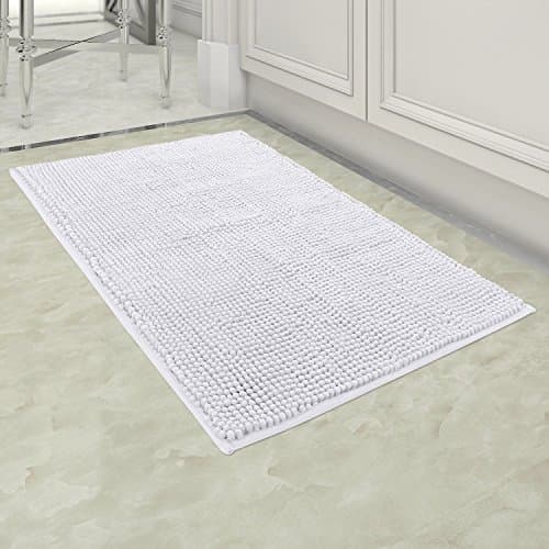 Norcho 32"x20" Indoor Doormat Absorb Mud Non Slip Rubber Backing Door Mat For Front Door Entrance Rugs Machine Washable Mats White