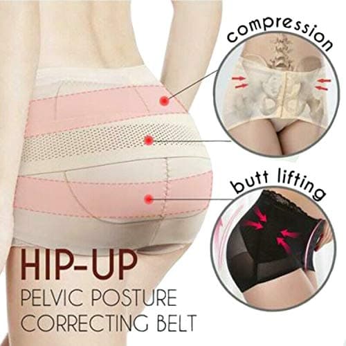 Uchada 2019 Hip-Up Pelvic Posture Correcting Belt (Black, Medium)