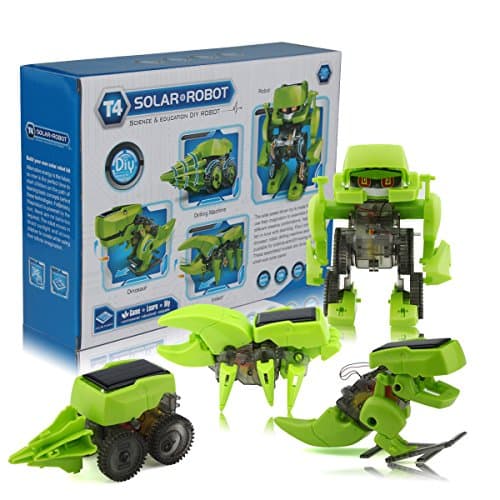 Multi-fonction DIY solar toys robot DIY Educational Toy Development intelligence for kid 4 In 1 Solar-Powered Toys, [Robots][Dinobots][Beatle][Tunneling Machines]