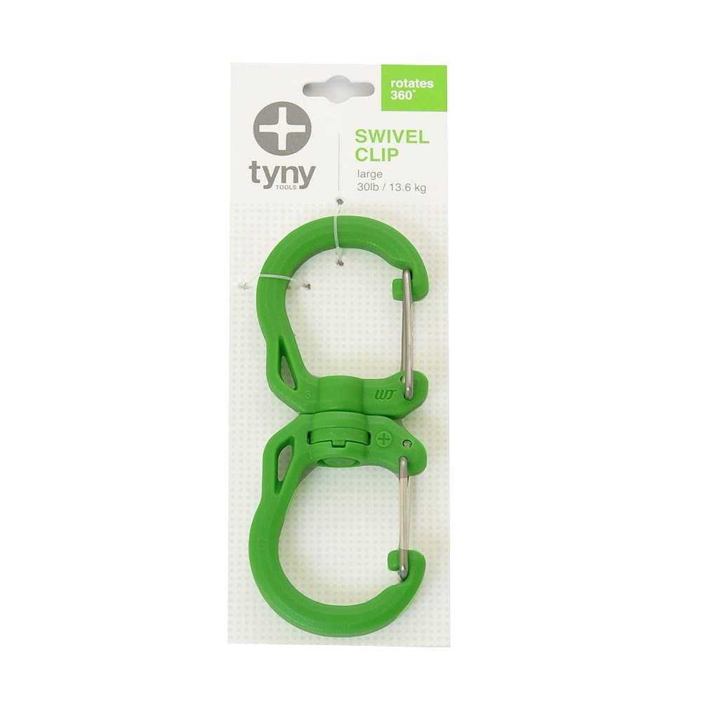 Tyny Tools Swivel Carabiner: Large Green Each