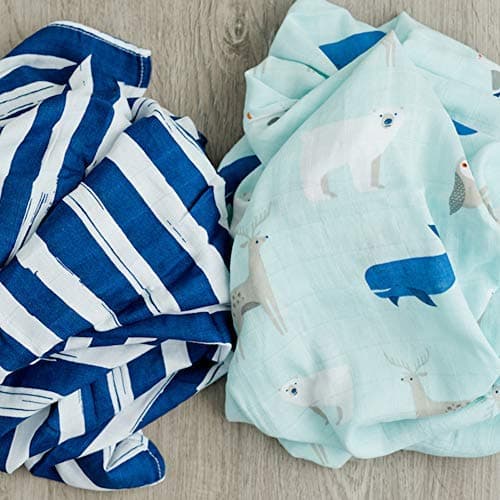 2-Pack Swaddle Blanket Ultra Soft Luxury Decorative Muslin Swaddle Blankets (Arctic World)
