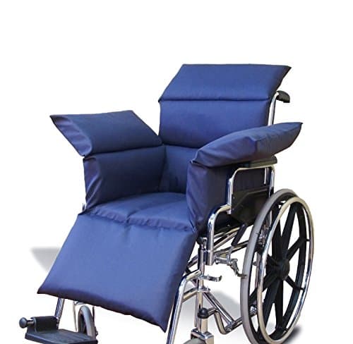 Fully Comfortable Water Resistant Cushion Pillows, With Soft Hypoallergenic Micro-Fiber Material Is Perfect For Any Wheelchair, Recliner, Indoor/Outdoor and Office Use. Includes Positioning Belts