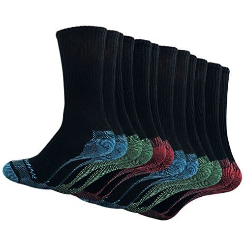 6 Socks Men Pack Black Crew Socks Quick Dry Men's Socks Moisture Wicking