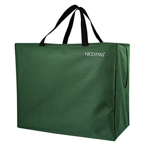 Christmas Tree Storage Bag Jumbo Storage Bags with Carry Handle for Christmas Ornament Wreath Baubles Lights (green, 462538CM)