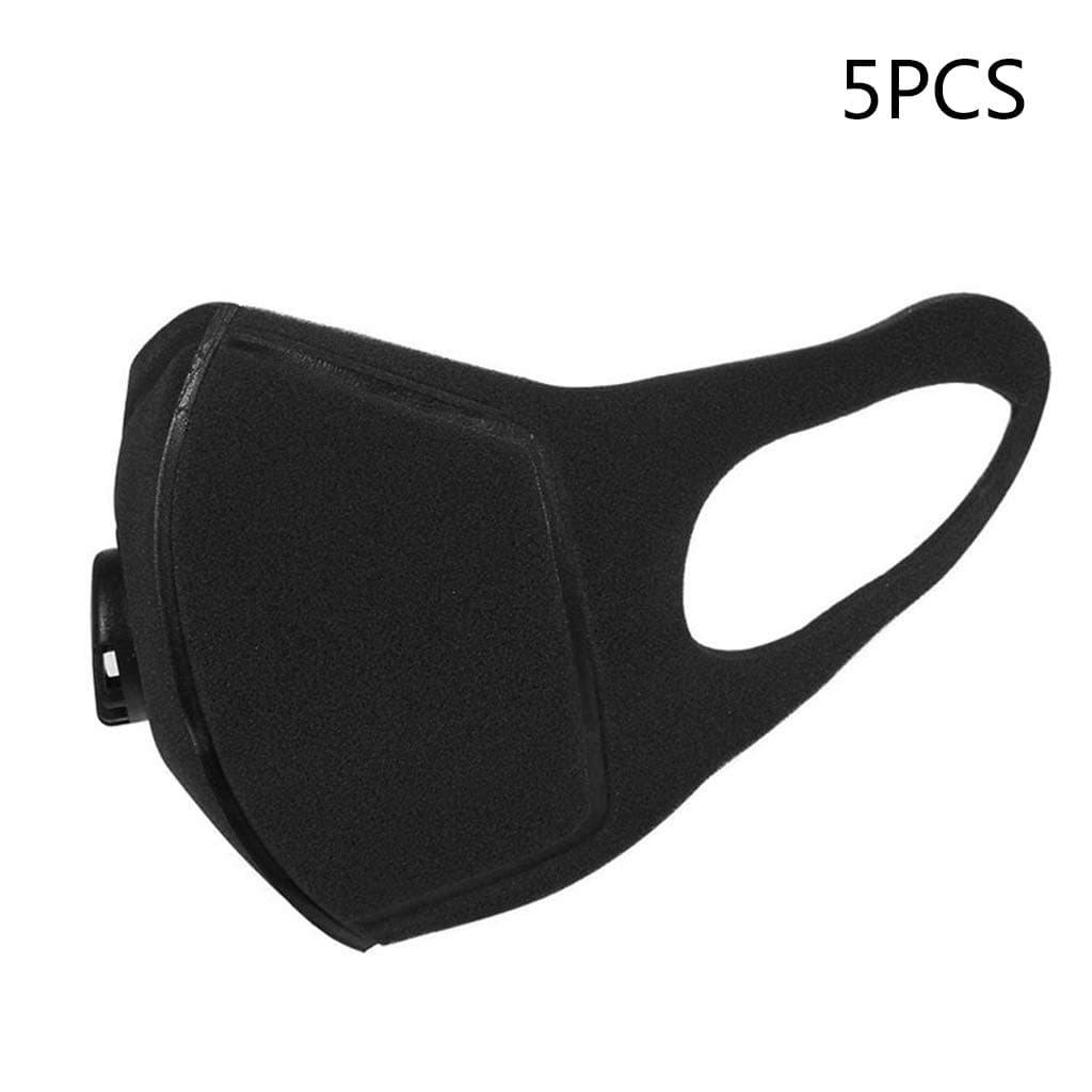 Cuawan Unisex Sponge Dustproof PM2.5 Pollution Half Face Mouth Mask With Breath Valve Wide Straps Washable Reusable Muffle Respirator