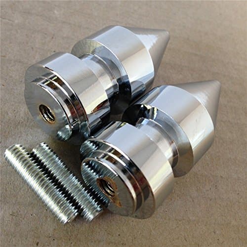 XKH- Chrome Spike Swingarm Spools No logo 6mm Thread For Yamaha FZ-1 (FZS10V) 2004-2013/ FZ6 2004-2008/ FZ8 2011-2012/ FZS1000 FZ1 2004-2008/ FZS600 FZ6 2005-2008