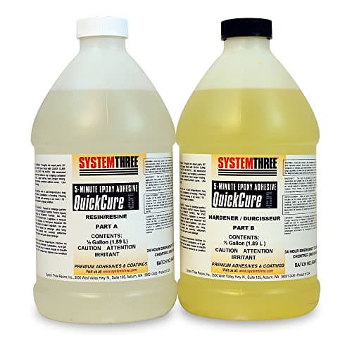 System Three 1000K24 Quick Cure 5 Kit, 1 gallon, Amber