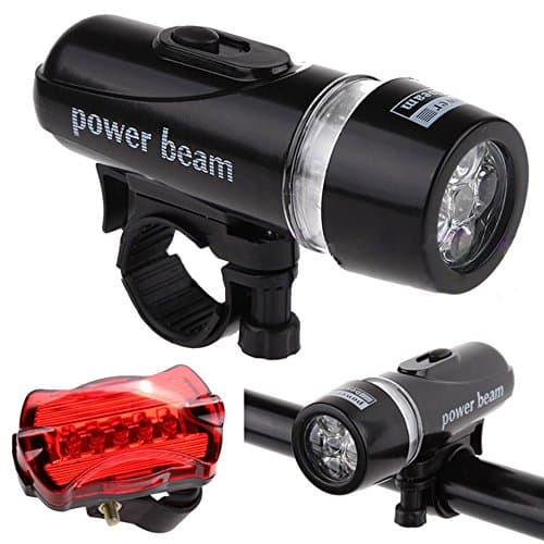 LED Bike Light Set Bicycle Headlight and Taillight Combinations Aluminium Zoomable Quick Release