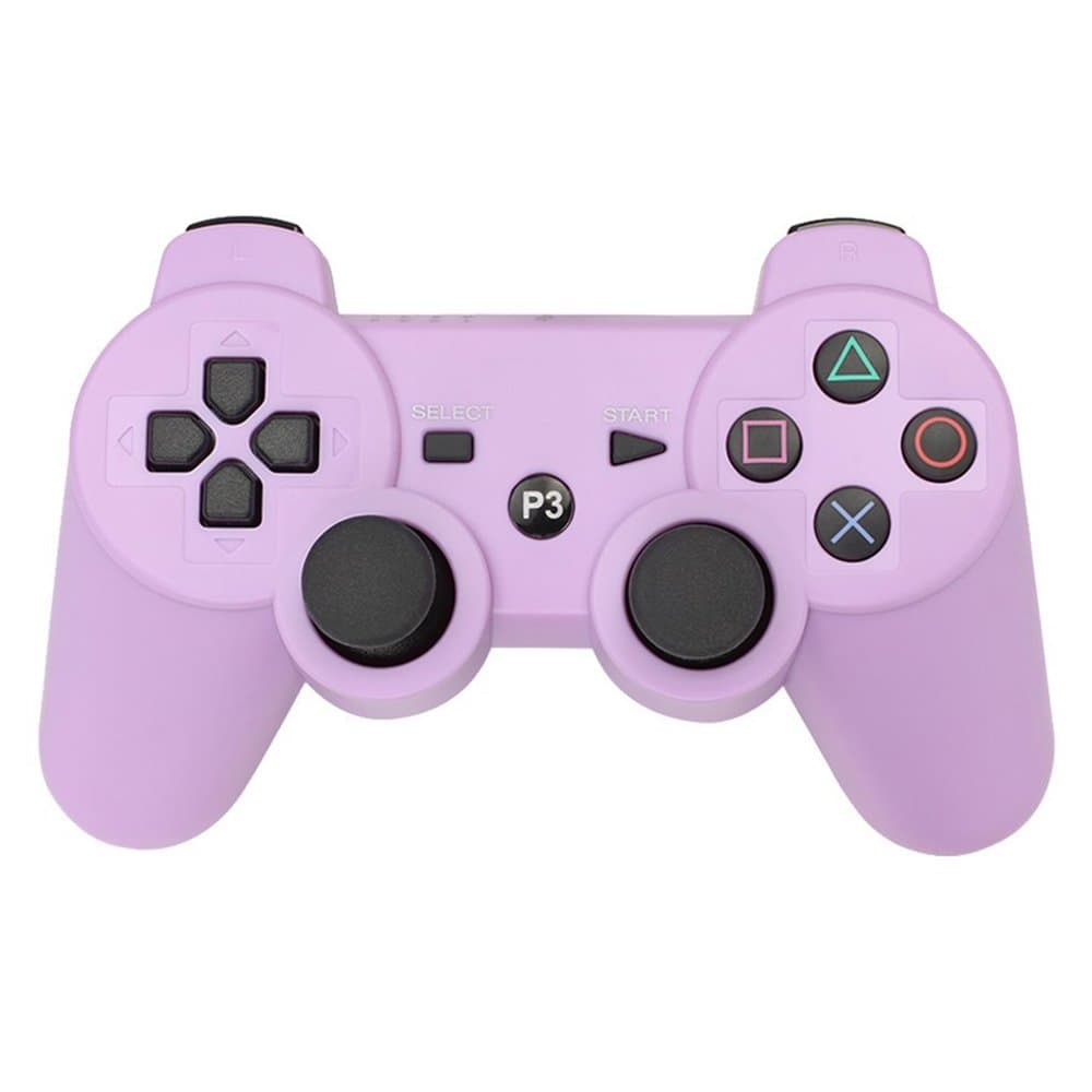 PS3 Controller Wireless Bluetooth Six Axis Dualshock Game Controller for Sony PlayStation 3 PS3 (Purple)