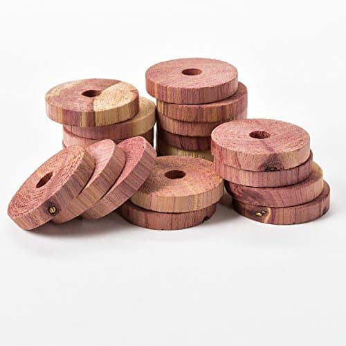 Aszaro Cedar Rings 20 pc Pack | Ward Off Moths, Mildew And Mustiness For Easy Garment Care