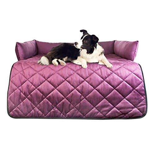 Cat &amp; Dog Bed Couch Cover - for Sofas, Chairs or Beds - Multi Purpose Pet Bed, Sofa &amp; Furniture Protector for Pets with Bolster Cushions for Comfort and Protection (Extra Large, Burgandy)