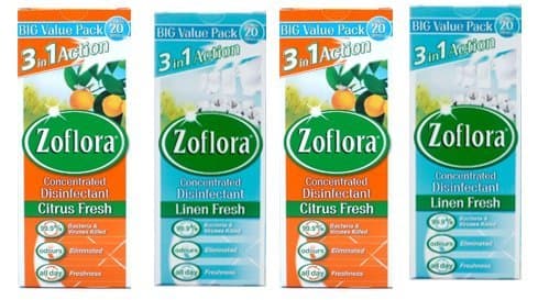 Zoflora Mixed pack 4 x 500ml Citrus & Linen