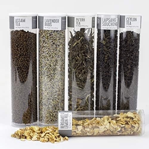 Tea It Yourself (TIY) – Organic Loose Leaf Black Tea Sampler – 6 Flavours DIY Tea Blend