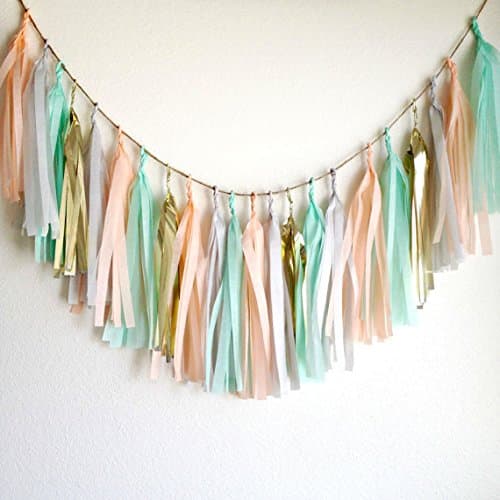 Cool Pastels - Tissue Paper Tassel Garland