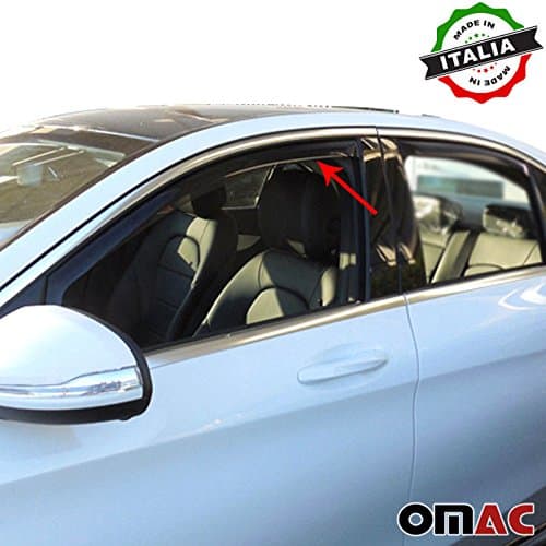 Omac GmbH Mercedes C Class W205 Variant Front Wind and Rain Deflector 2 Parts Kit 2014