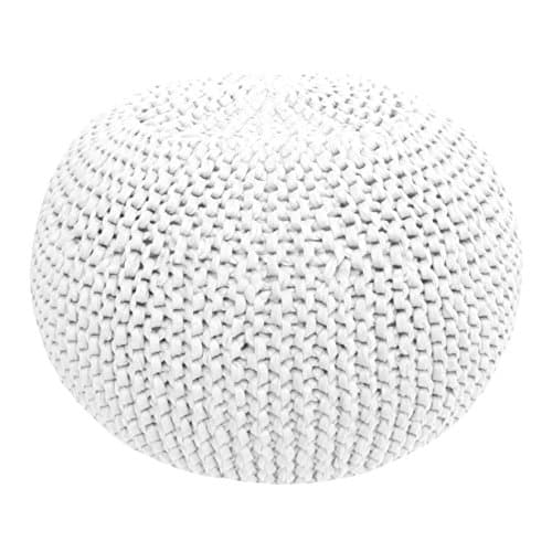 Hoooked Crafts Eco DIY Crochet Knit Box Gift Kit - Pouf - Off White (Zpagetti)